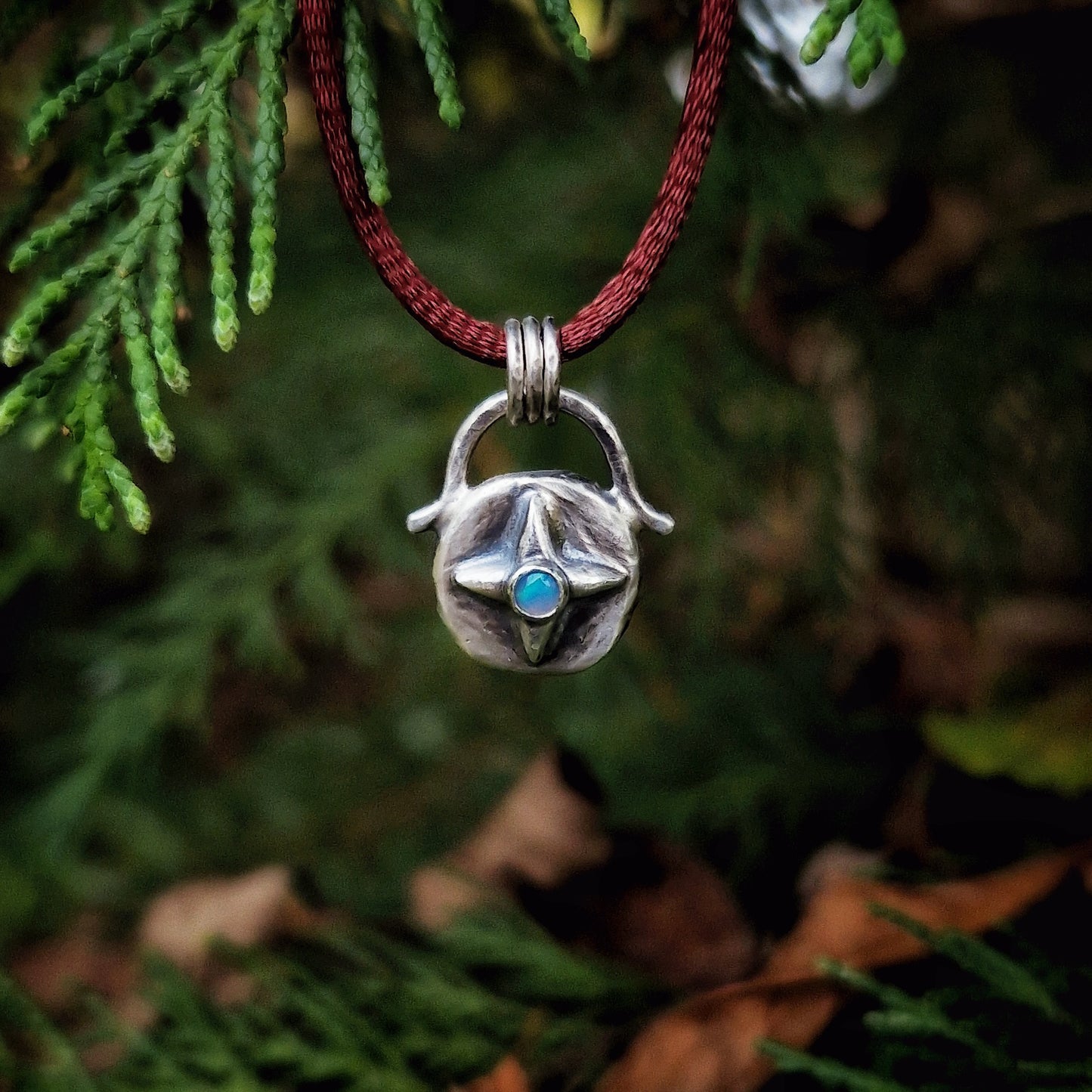 Silver Star Coin Charm