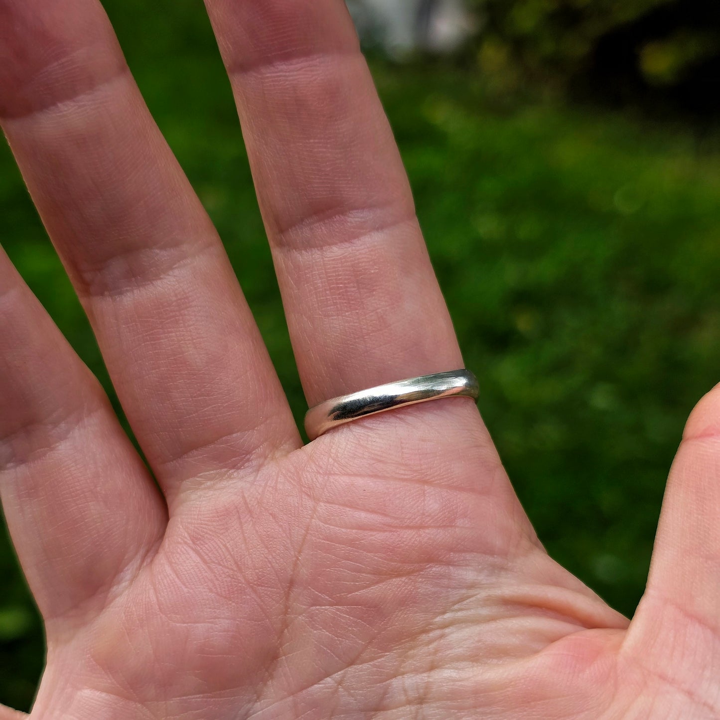 'Touch Wood' Silver Spiral Signet Ring