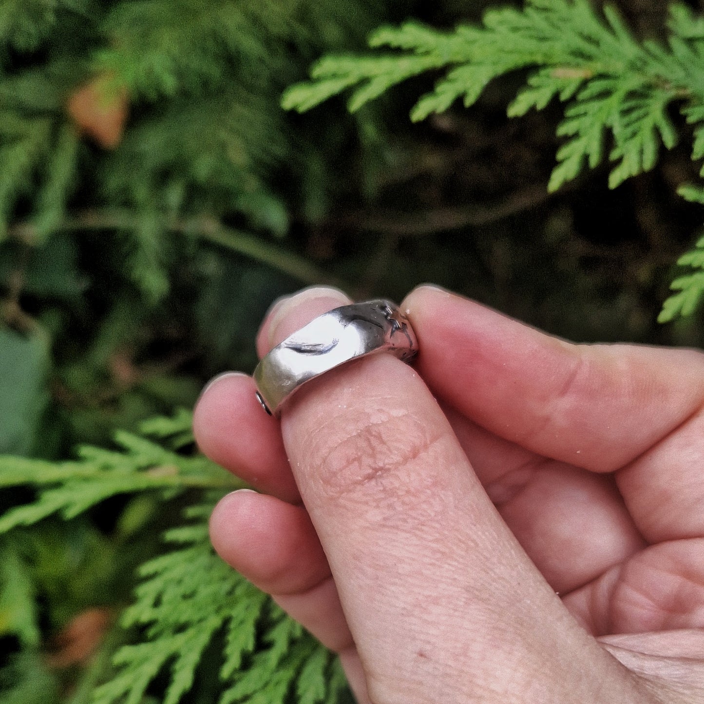 Silver Spiral Ring with Tourmaline