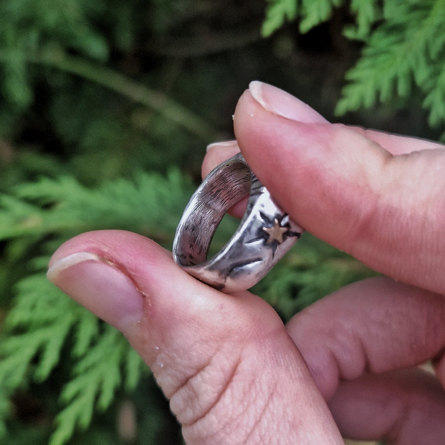 Silver Spiral Ring with Tourmaline