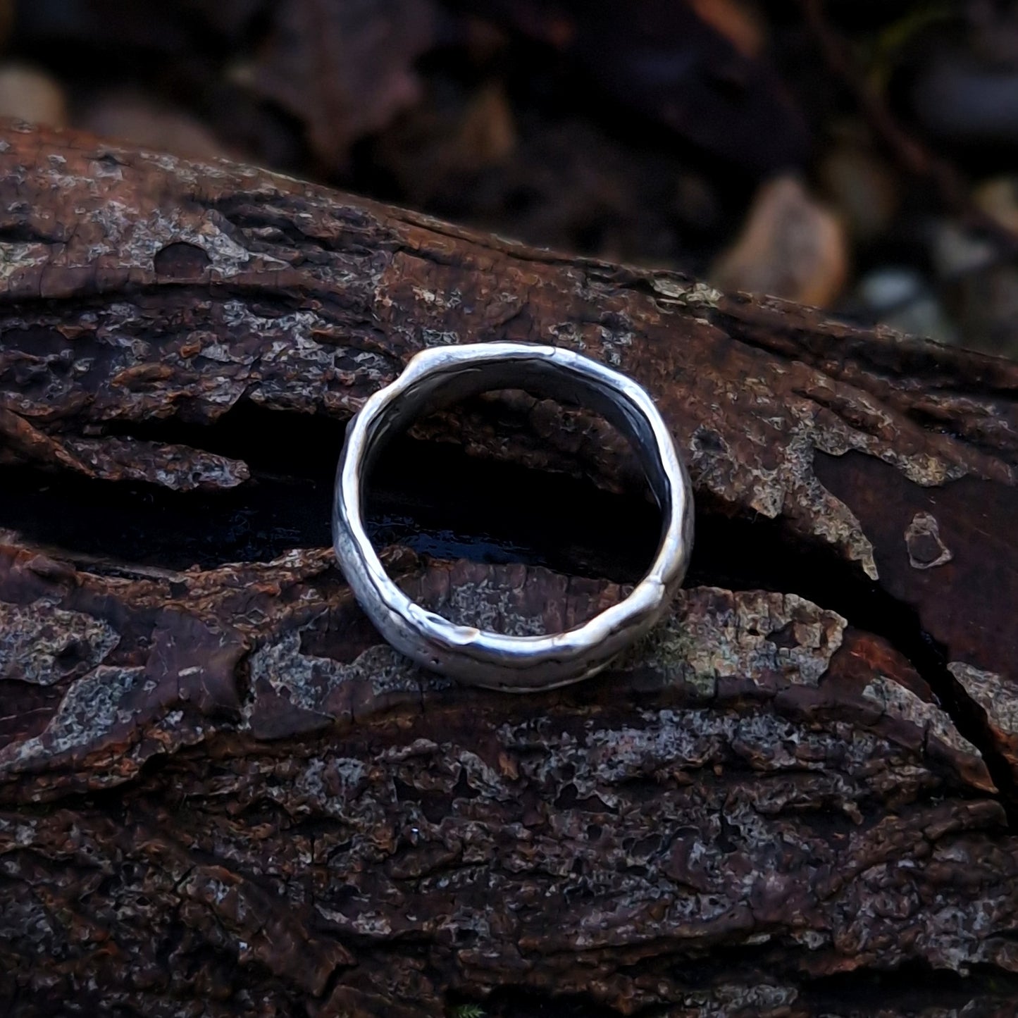 silver chunky ring