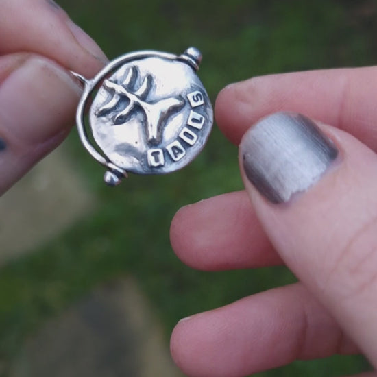 spinning necklace charm