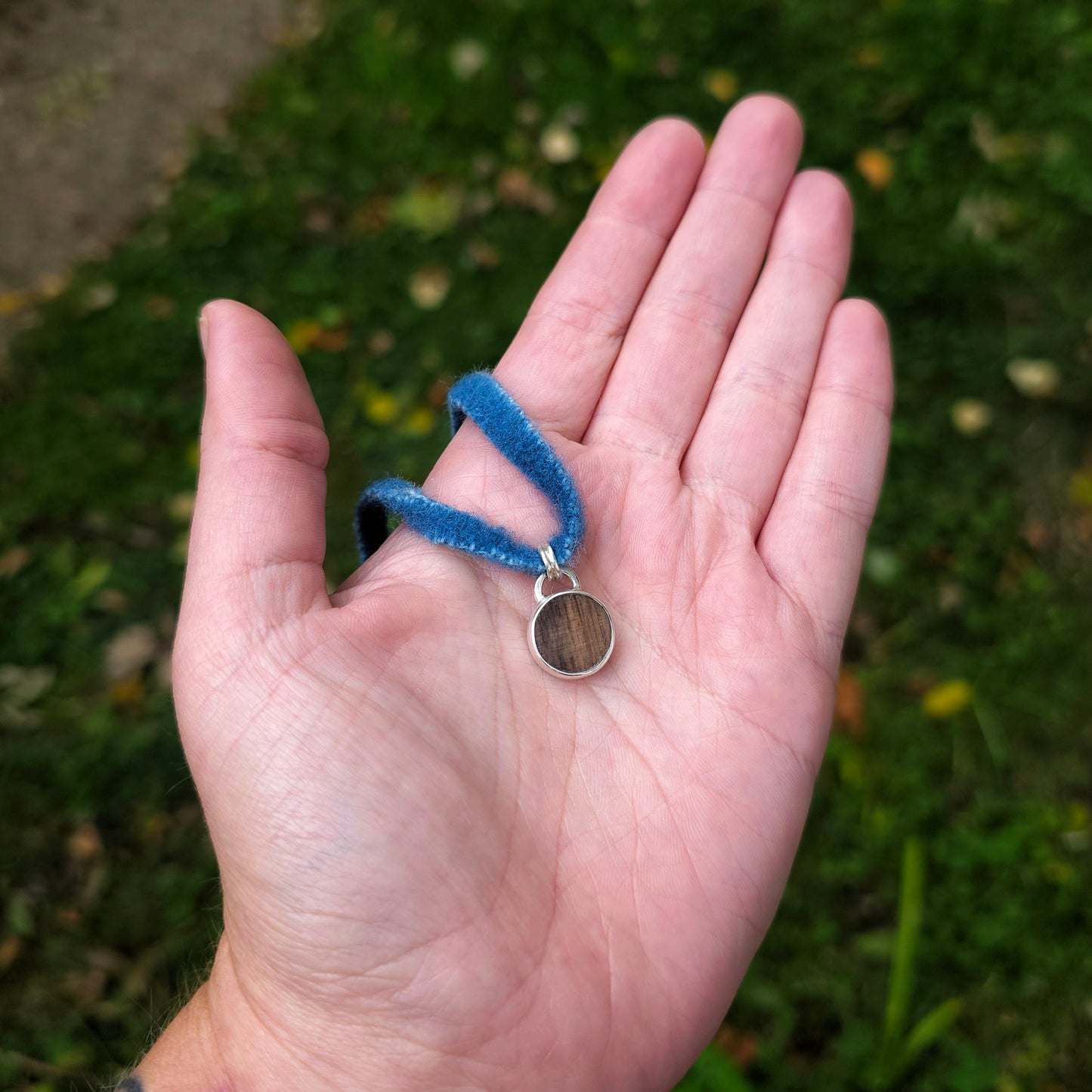 'Touch Wood' Silver Necklace Charm