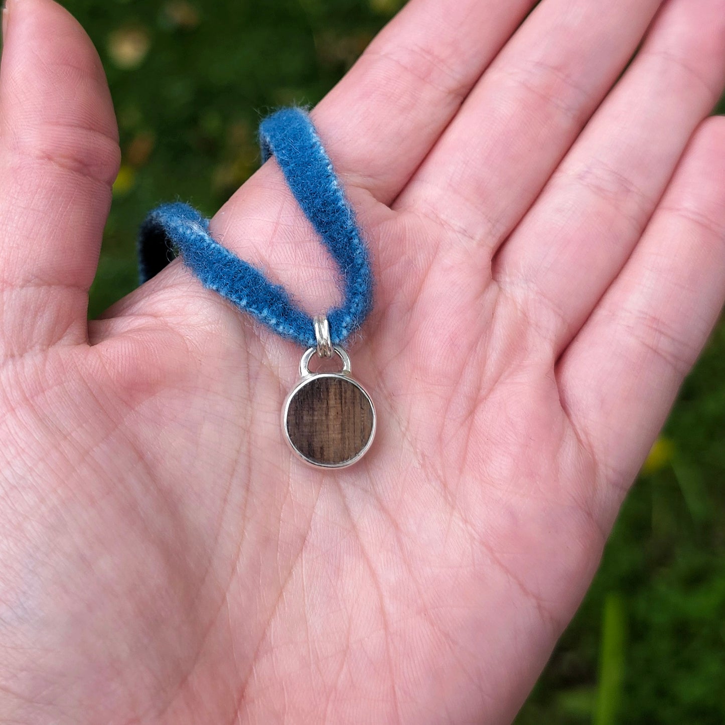 'Touch Wood' Silver Necklace Charm