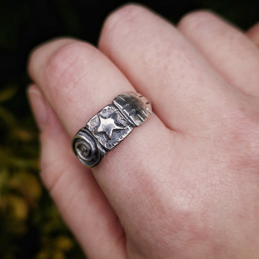 Silver Patchwork Ring